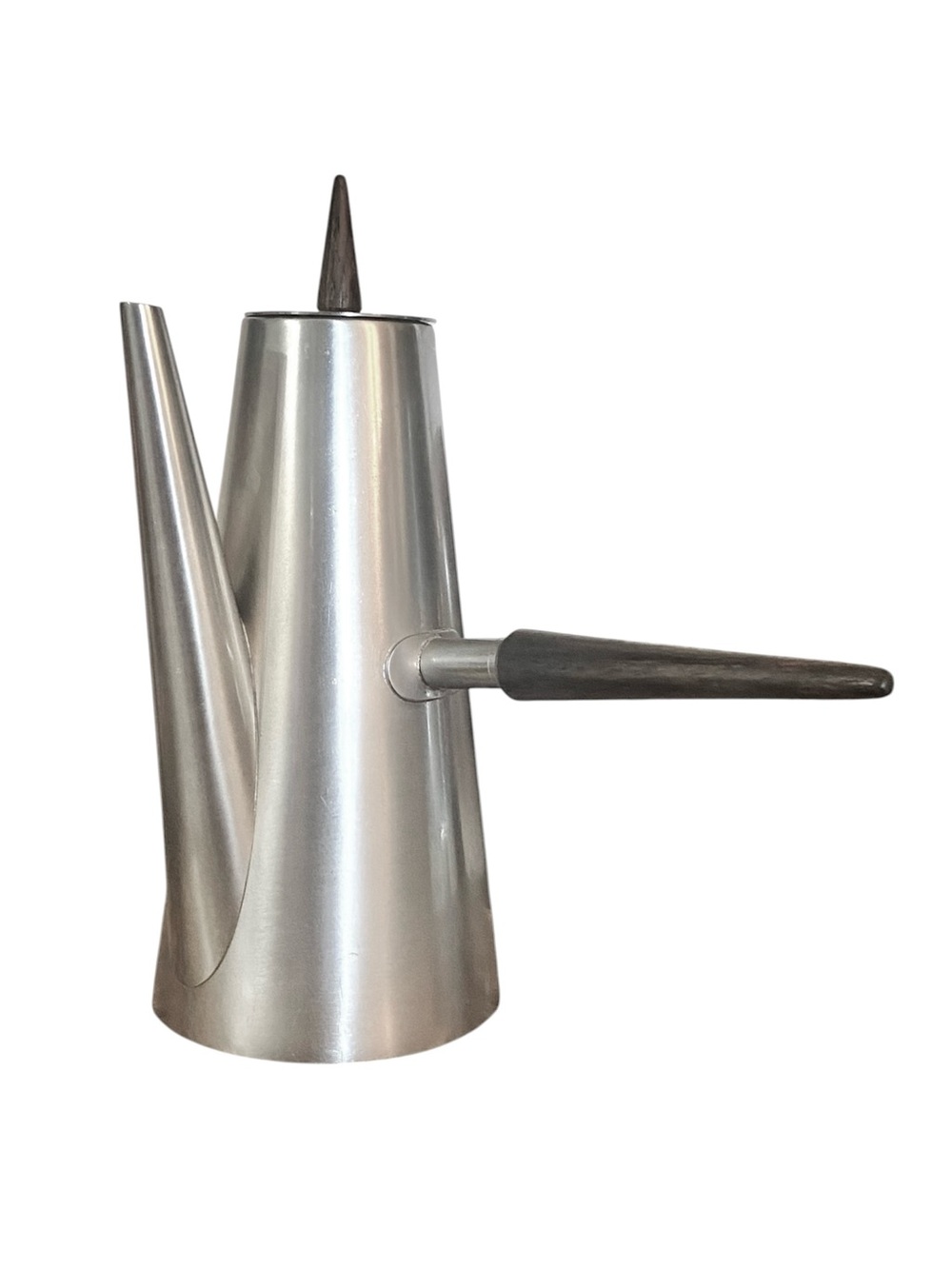 MCM Midcentury 60s Italian Kalmar Stainless Steel Tea Coffee Pot Rosewood Handle